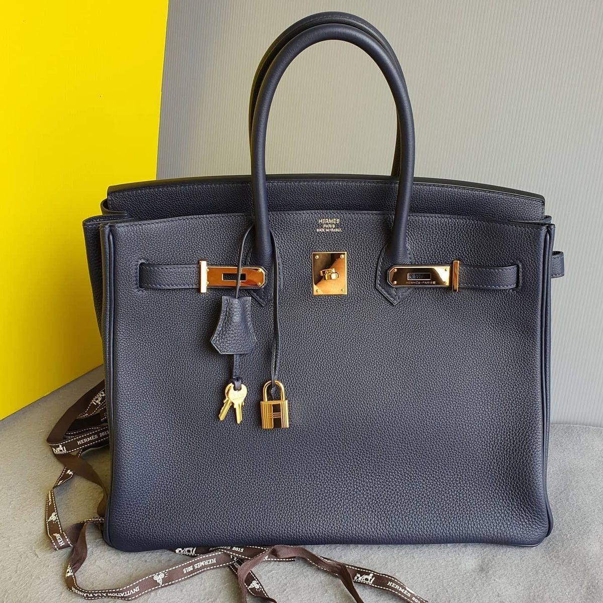 HERMES Blue Nuit 35cm Birkin