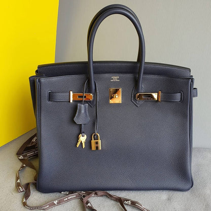 HERMES Blue Nuit 35cm Birkin
