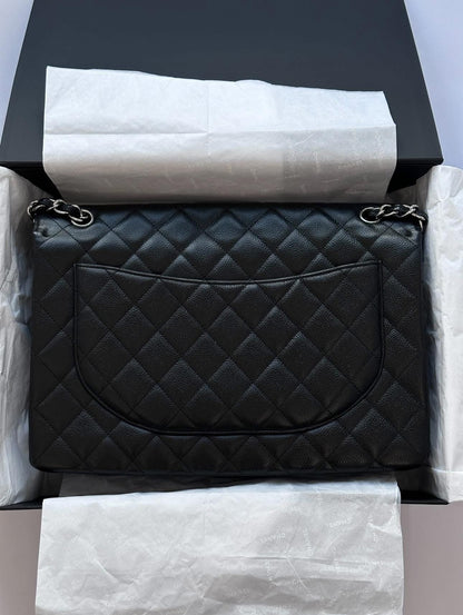 CHANEL Black Maxi Single Flap