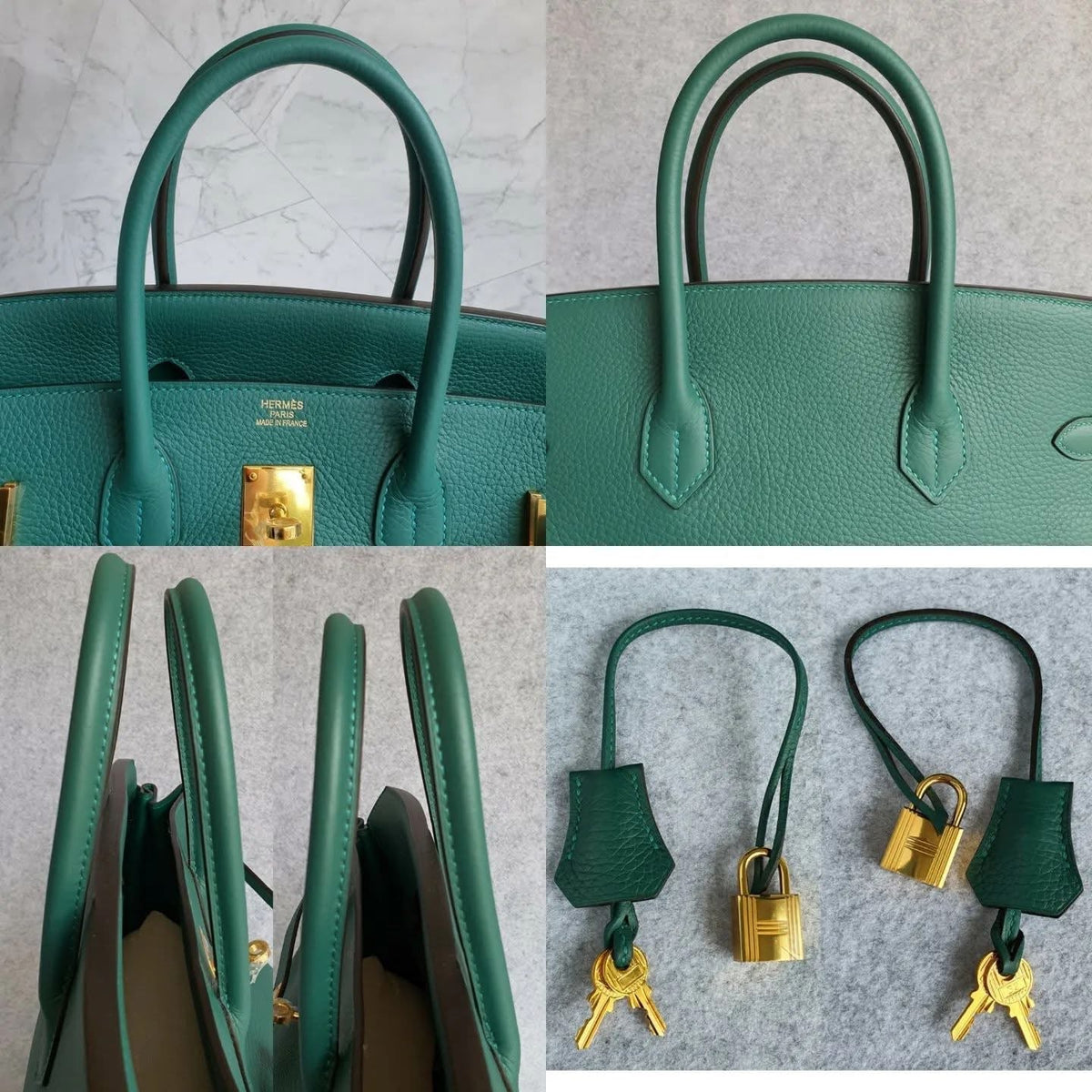 HERMES Malachite Green Birkin 35