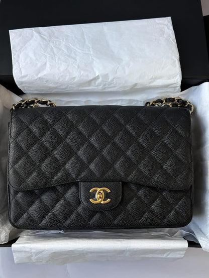 CHANEL Black Jumbo Classic Single Flap