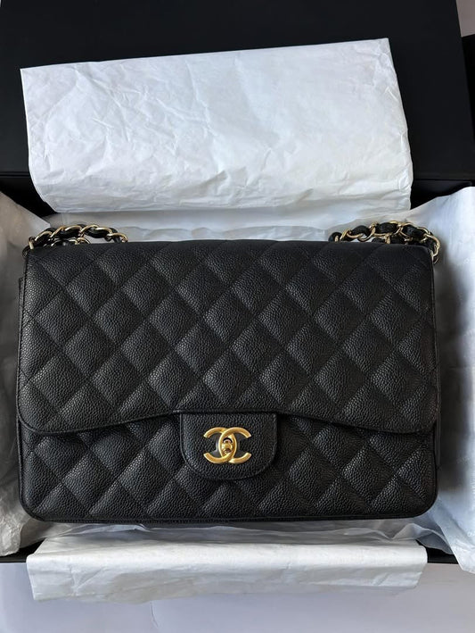 CHANEL Black Jumbo Classic Single Flap