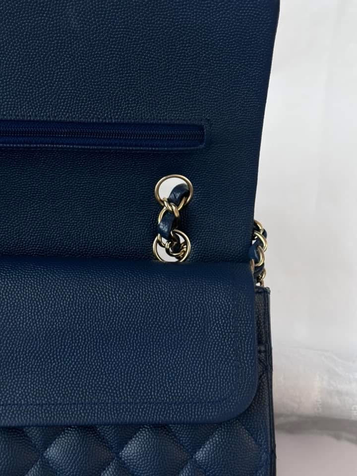 CHANEL Medium Navy Blue LGHW