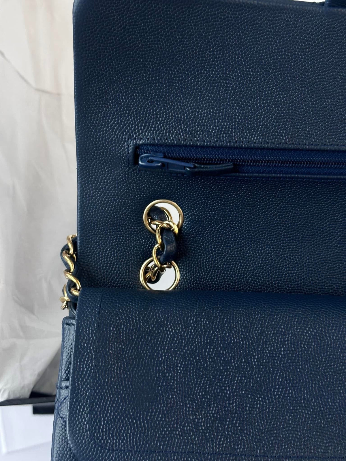 CHANEL Medium Navy Blue LGHW