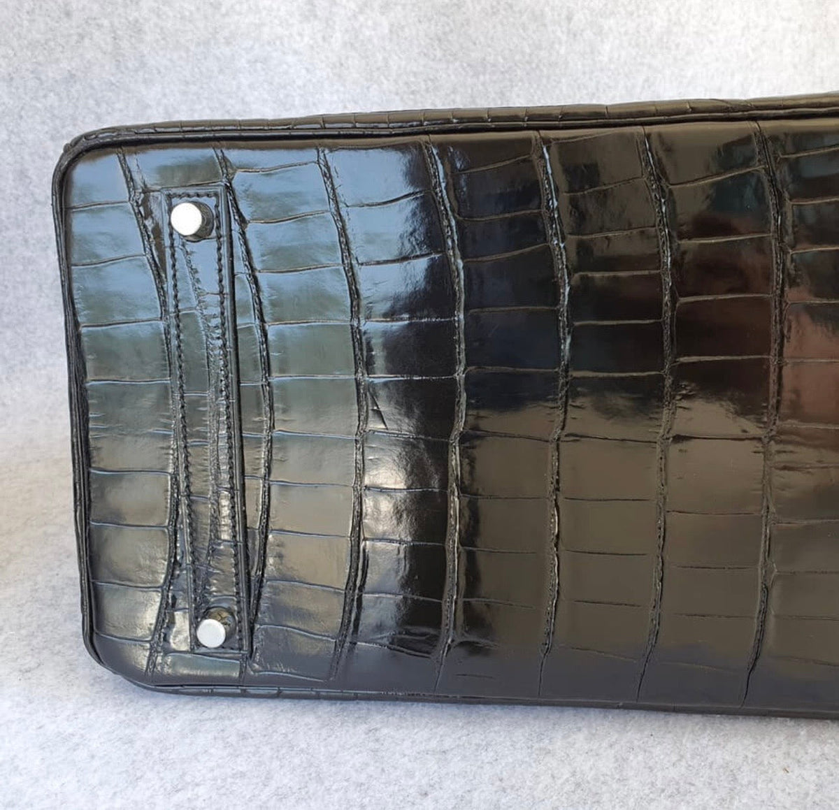 HERMÈS Black Croc Birkin 35