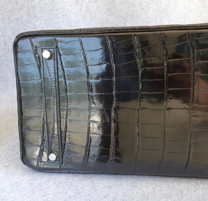 HERMÈS Black Croc Birkin 35