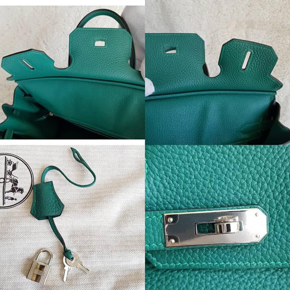 HERMES Malachite Green Birkin 30