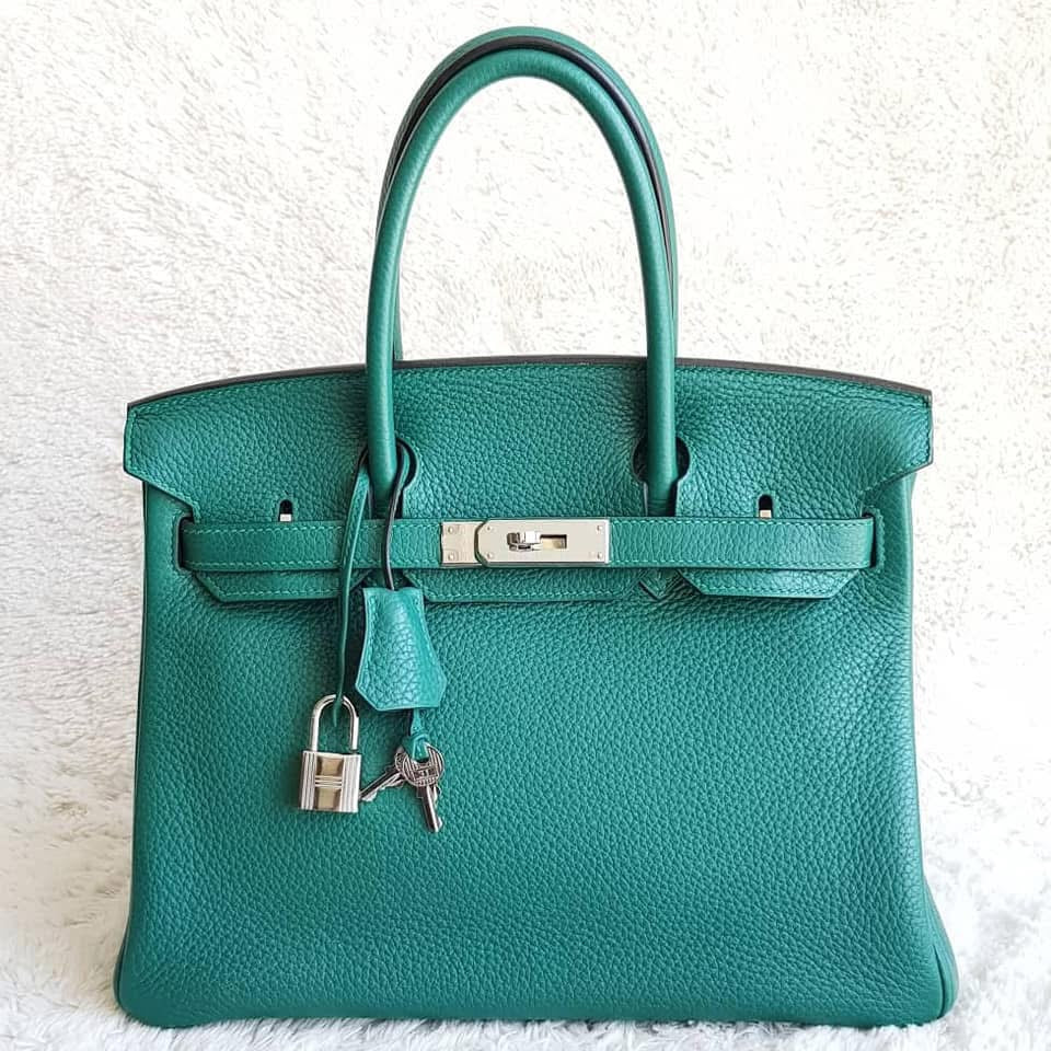 HERMES Malachite Green Birkin 30