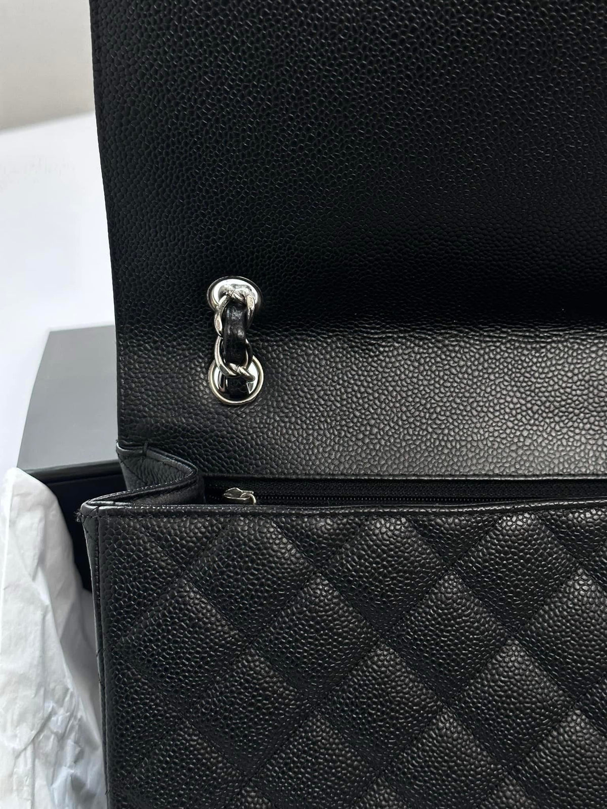 CHANEL Black Maxi Single Flap