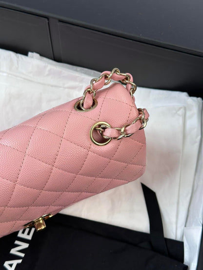 CHANEL Pink Small Classic Flap