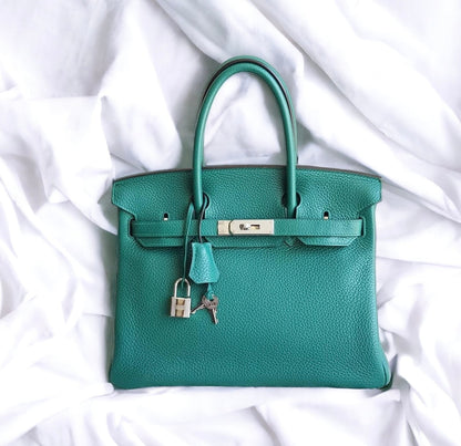 HERMES Malachite Green Birkin 30