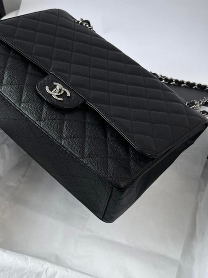 CHANEL Black Maxi Single Flap