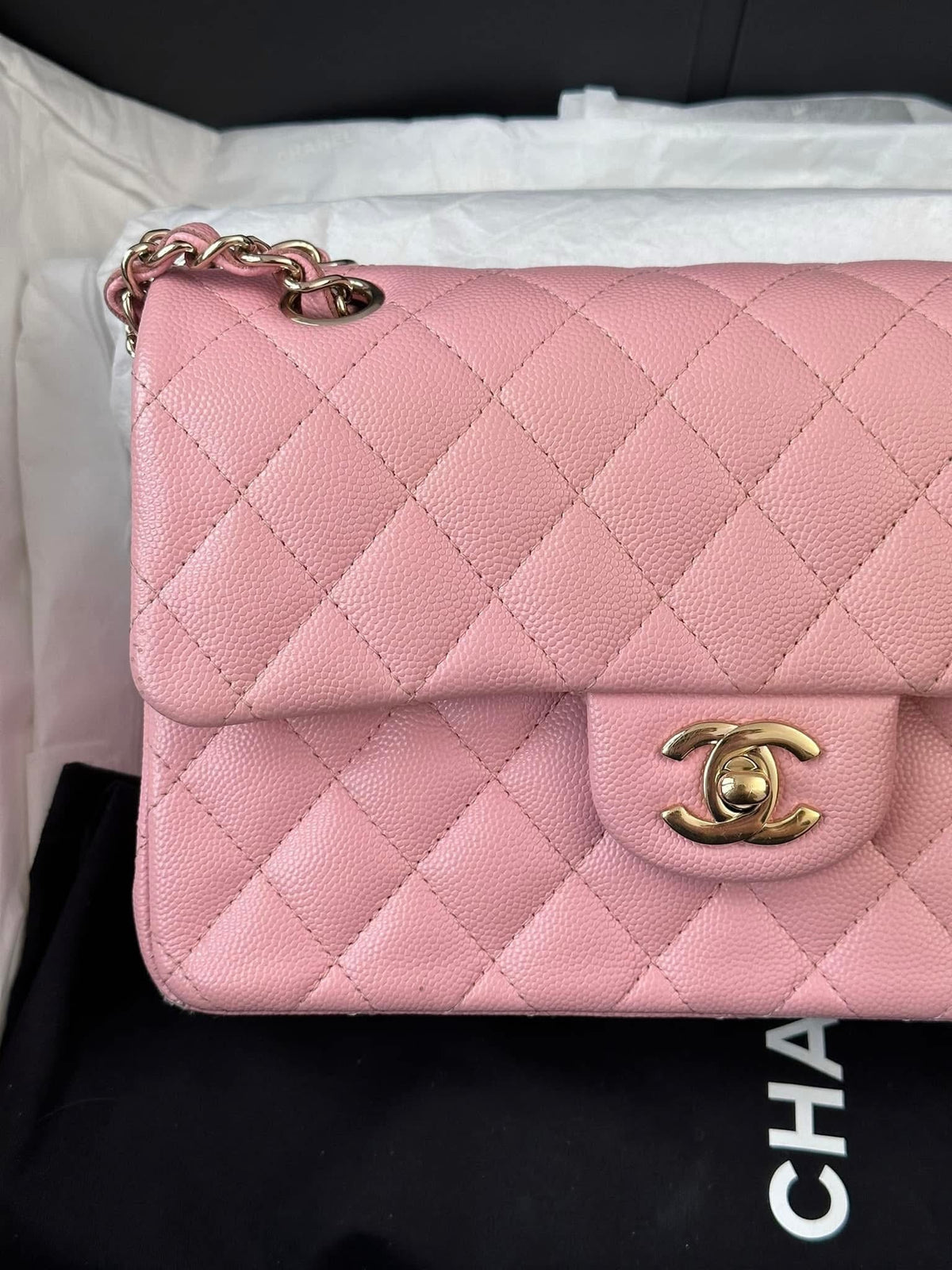 CHANEL Pink Small Classic Flap