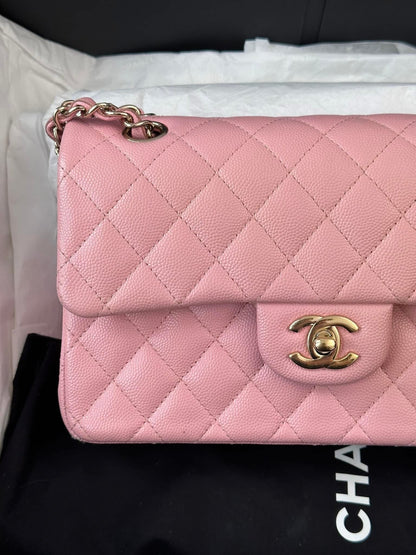 CHANEL Pink Small Classic Flap