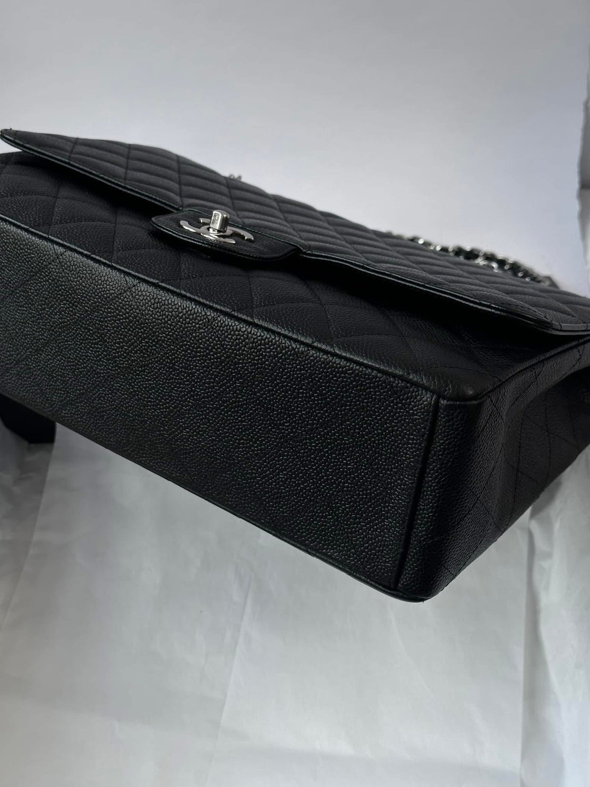 CHANEL Black Maxi Single Flap