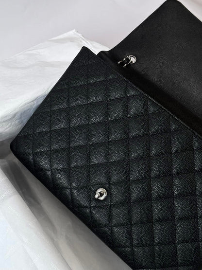 CHANEL Black Maxi Single Flap