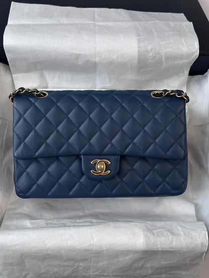 CHANEL Medium Navy Blue LGHW