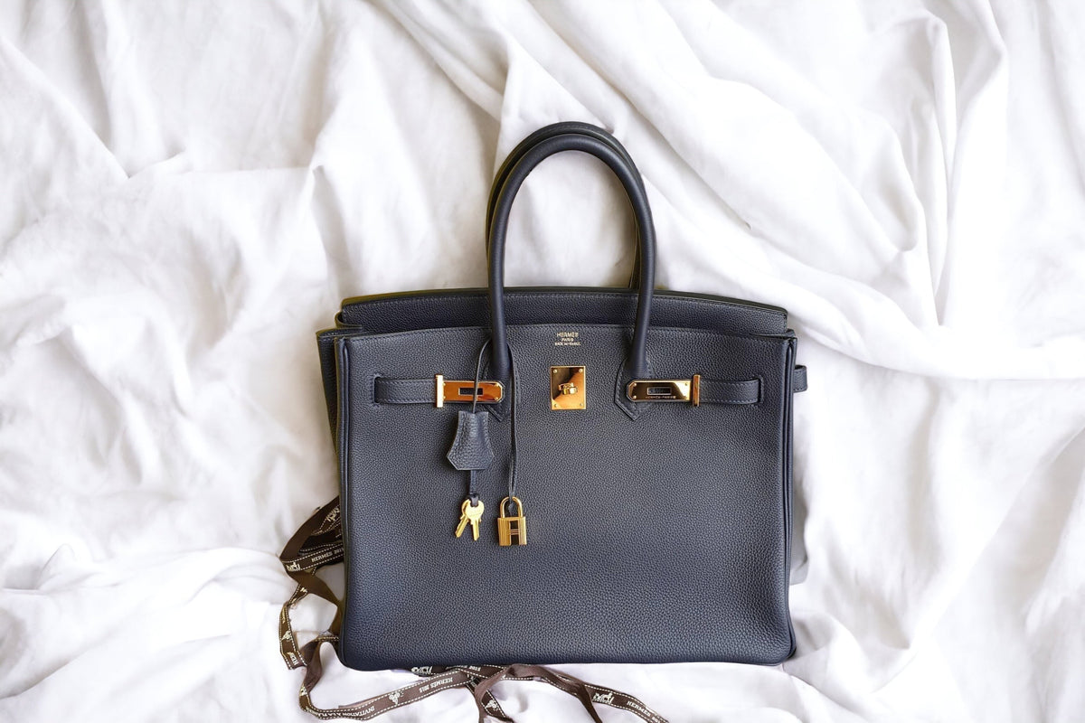 HERMES Blue Nuit 35cm Birkin