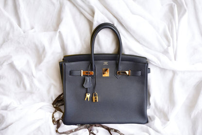 HERMES Blue Nuit 35cm Birkin