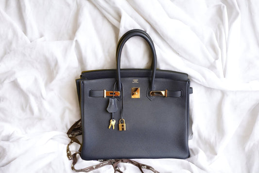 HERMES Blue Nuit 35cm Birkin