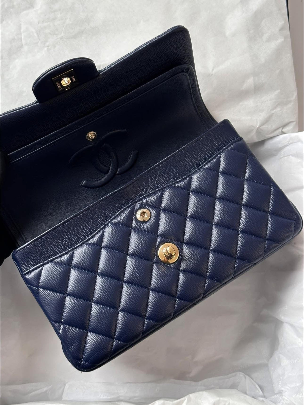 CHANEL Midnight Blue Medium Classicflap