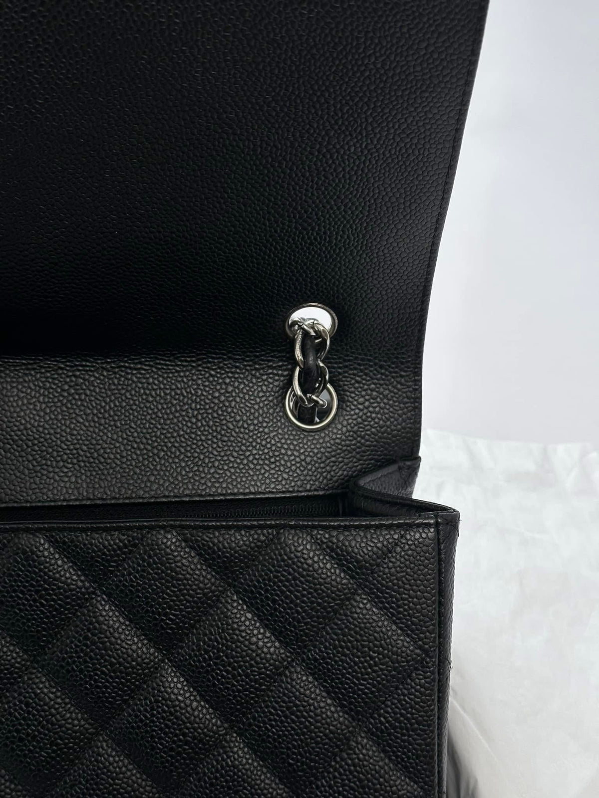 CHANEL Black Maxi Single Flap