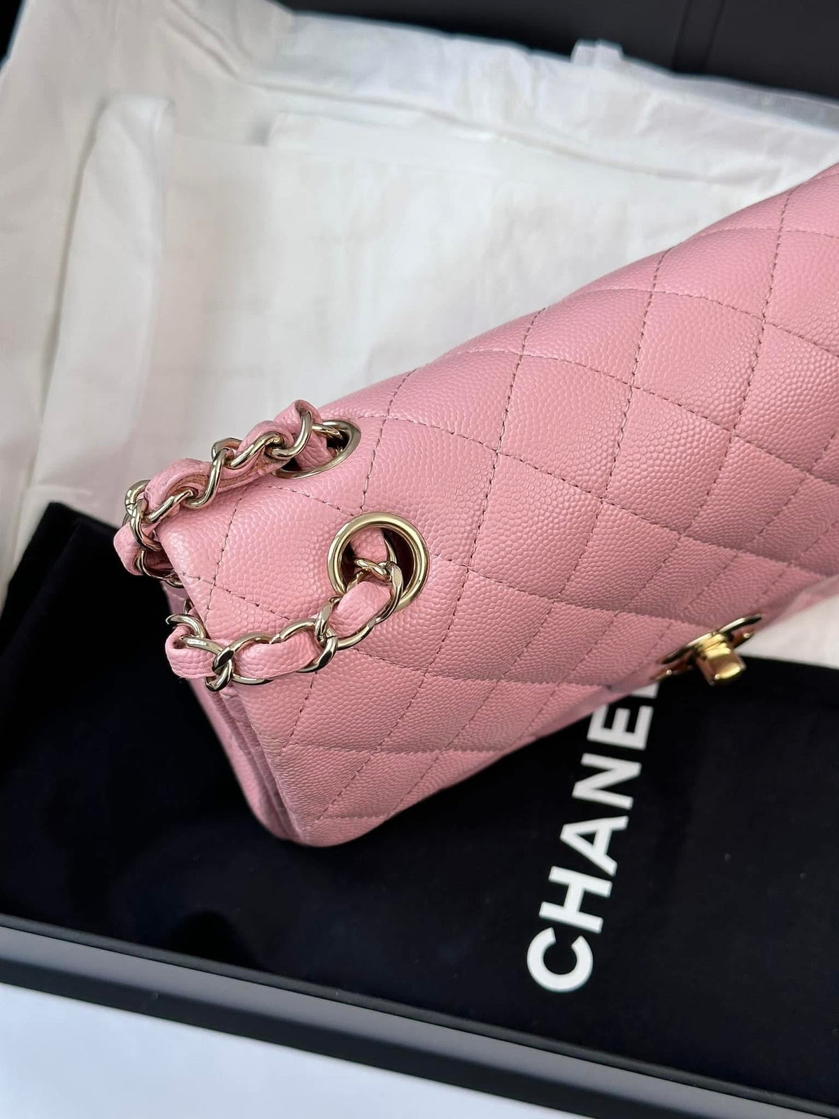 CHANEL Pink Small Classic Flap