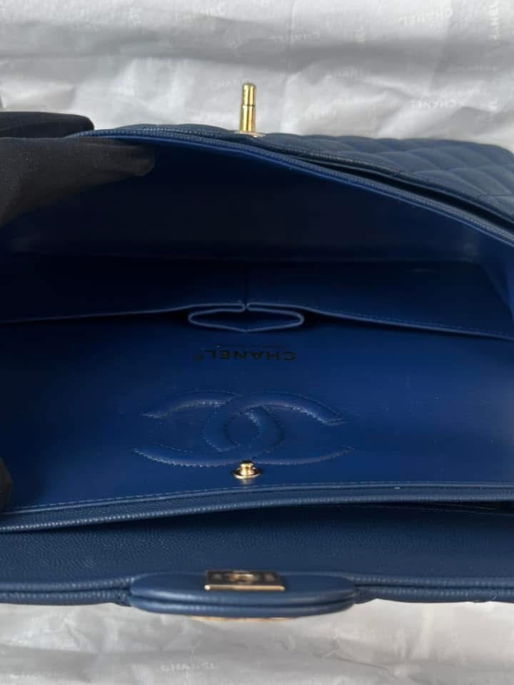 CHANEL Medium Navy Blue LGHW
