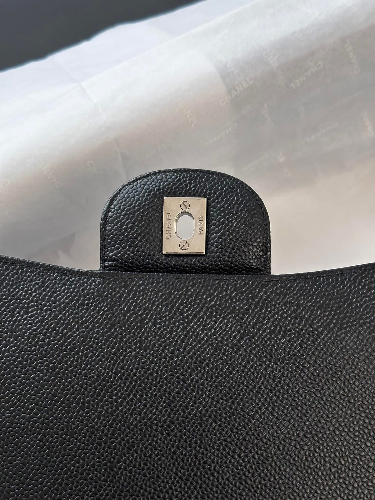 CHANEL Black Maxi Single Flap