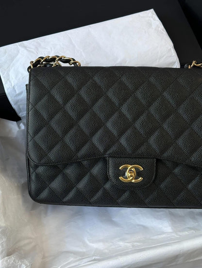 CHANEL Black Jumbo Classic Single Flap