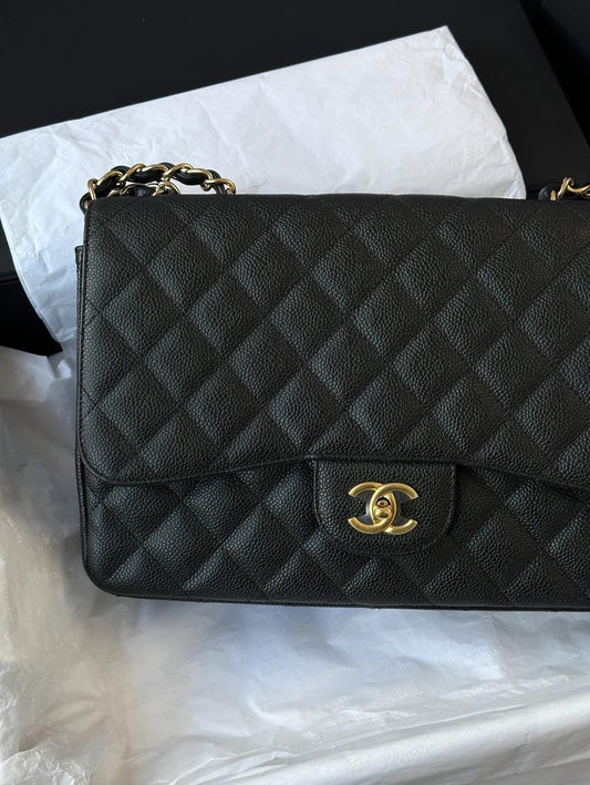 CHANEL Black Jumbo Classic Single Flap