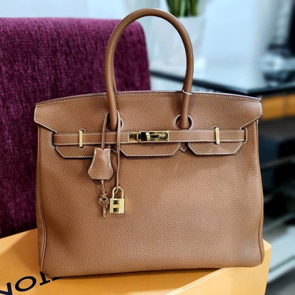 HERMES Brown Birkin 35