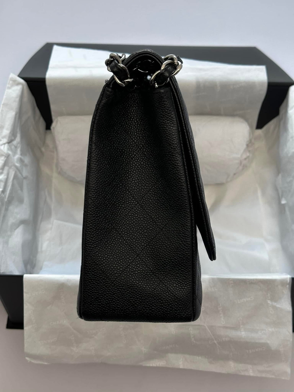 CHANEL Black Maxi Single Flap
