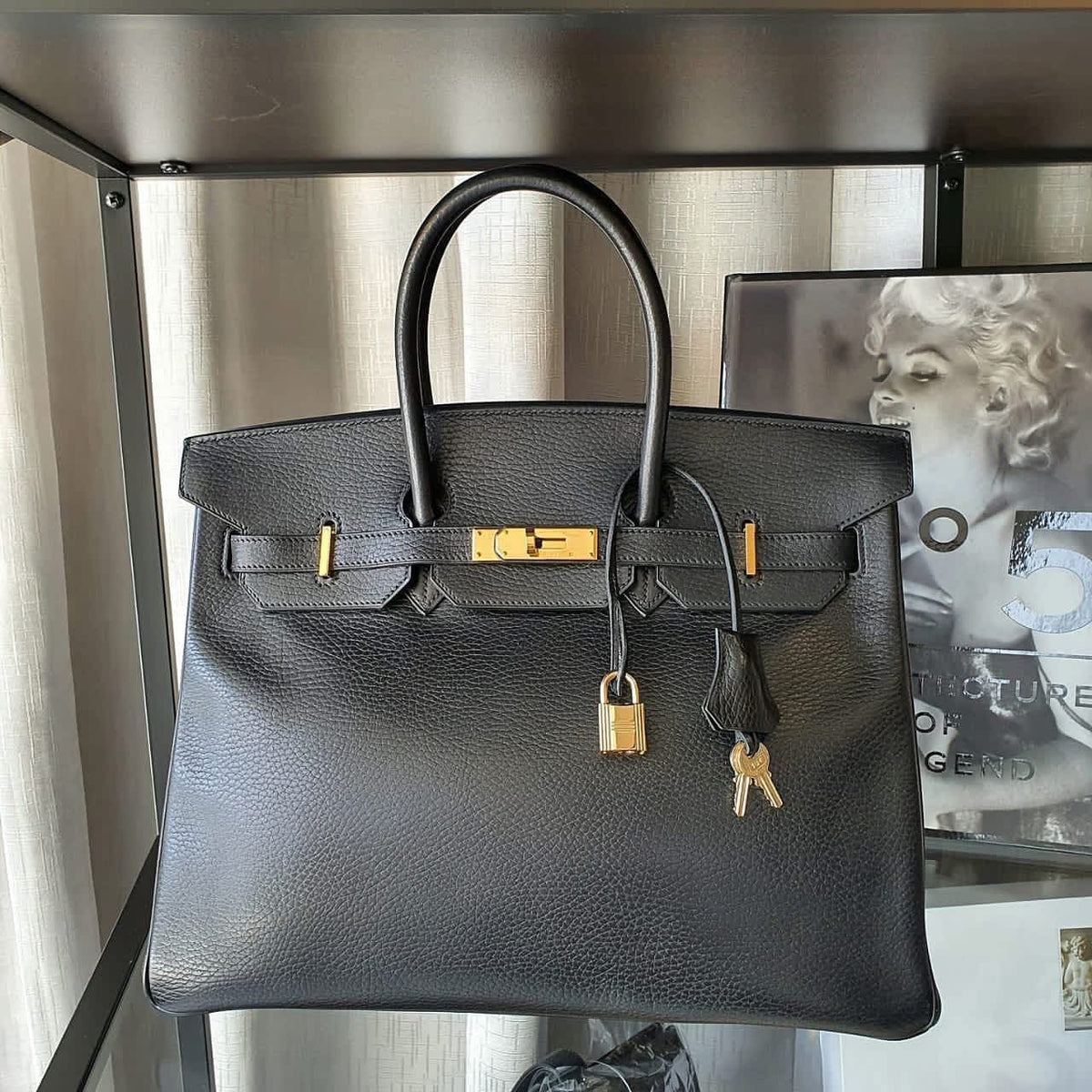 HERMES Black Birkin 35
