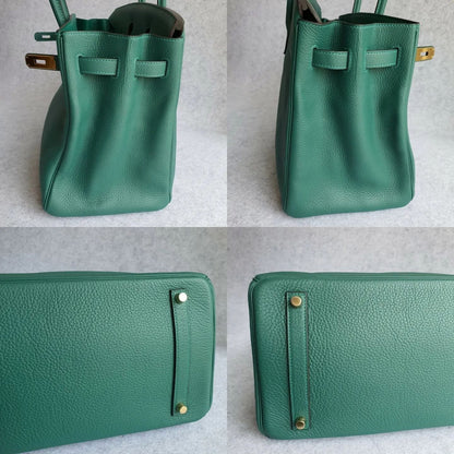 HERMES Malachite Green Birkin 35