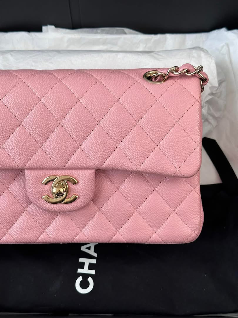 CHANEL Pink Small Classic Flap