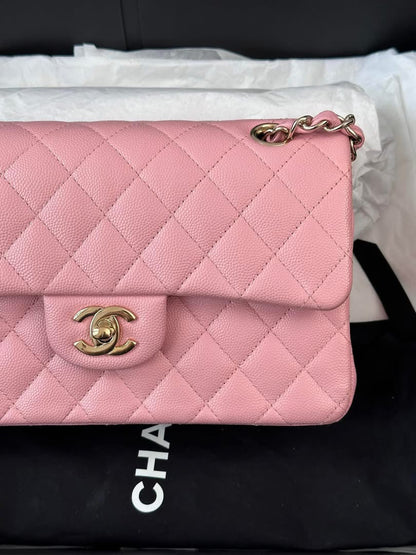 CHANEL Pink Small Classic Flap