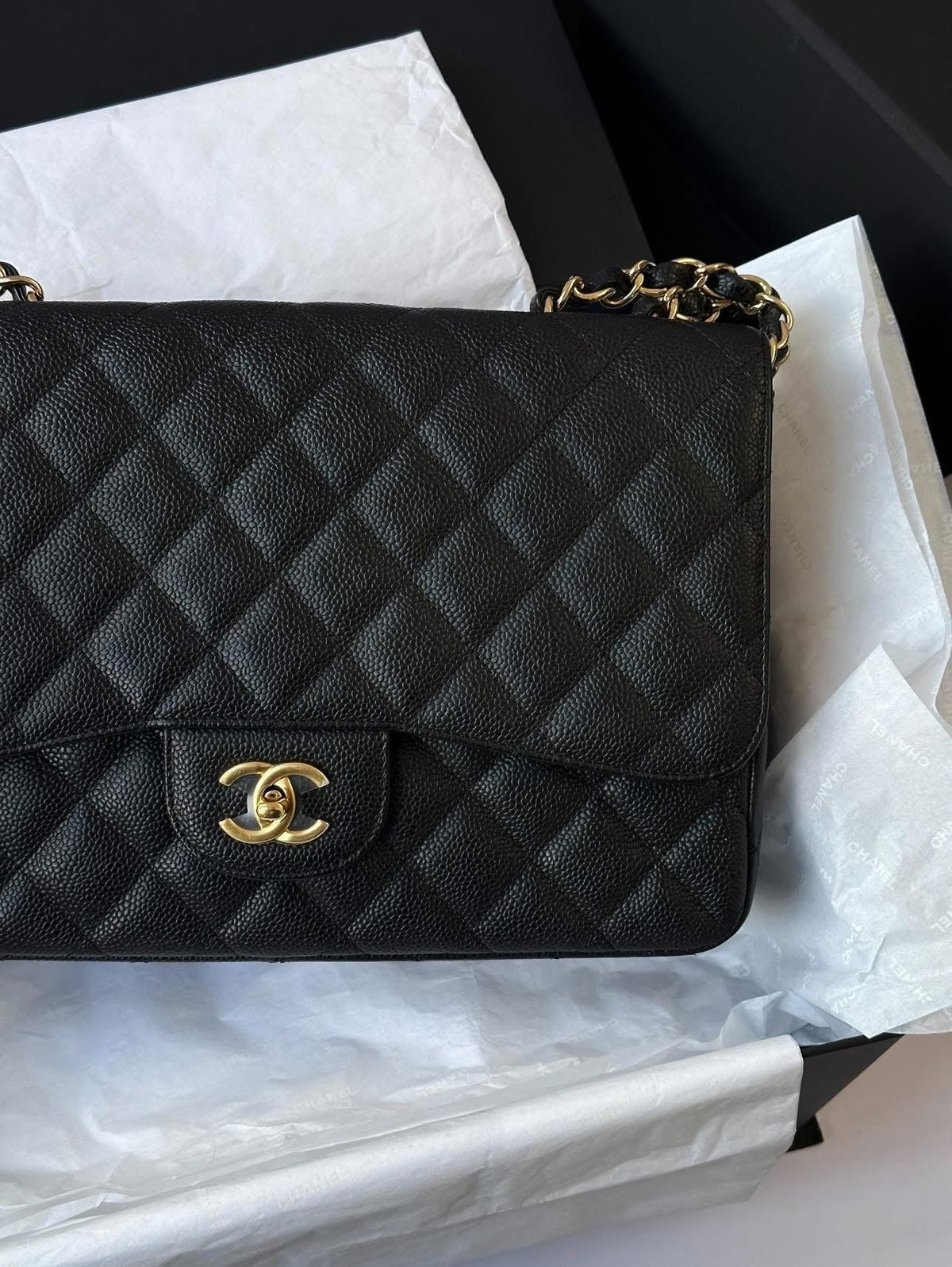 CHANEL Black Jumbo Classic Single Flap