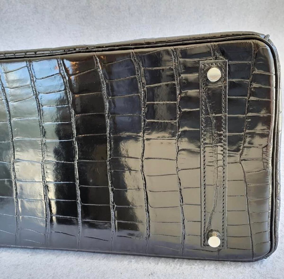 HERMÈS Black Croc Birkin 35