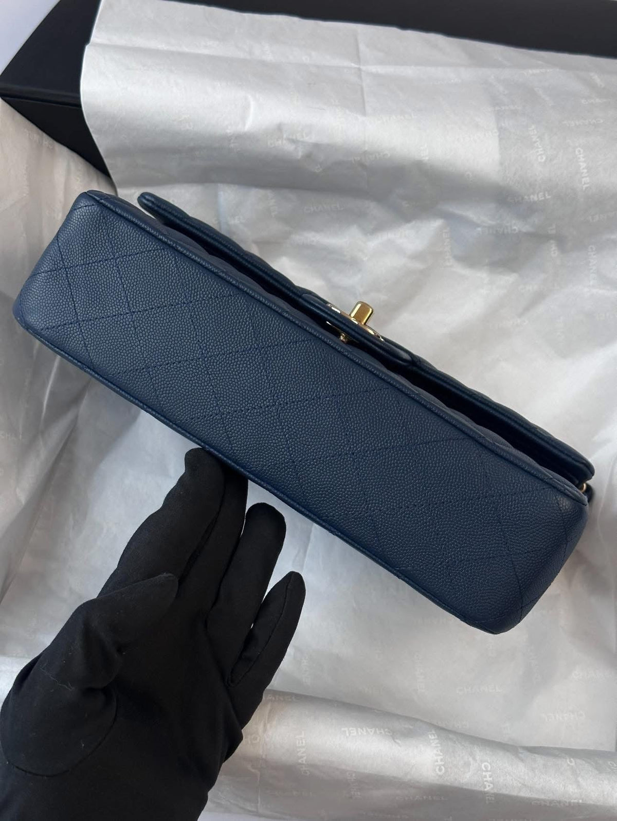 CHANEL Medium Navy Blue LGHW
