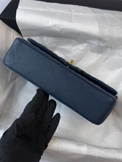 CHANEL Medium Navy Blue LGHW