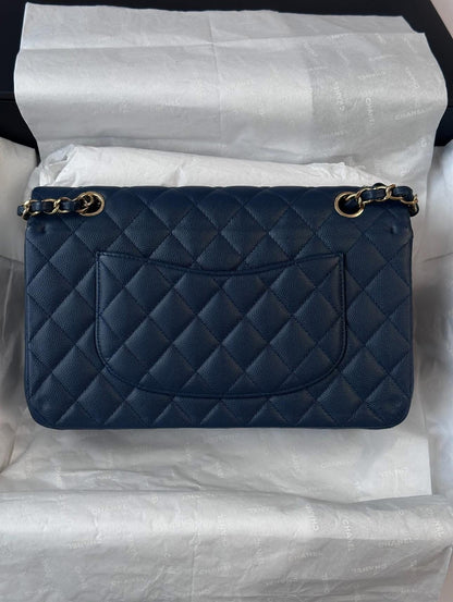 CHANEL Medium Navy Blue LGHW