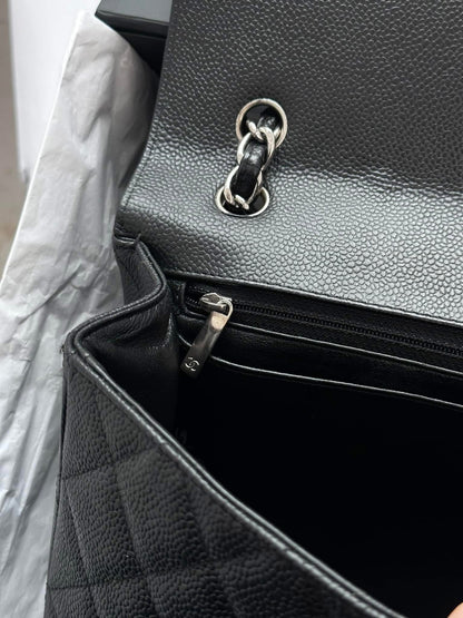 CHANEL Black Maxi Single Flap