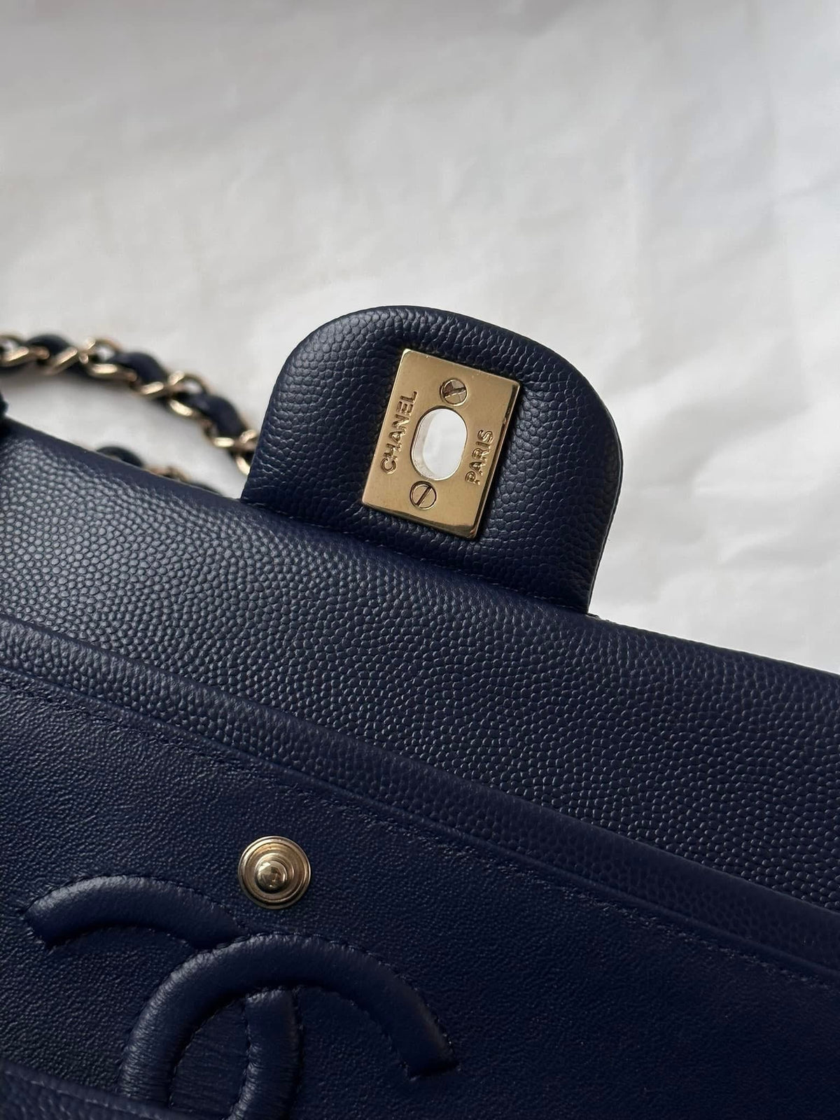 CHANEL Blue Classic Medium