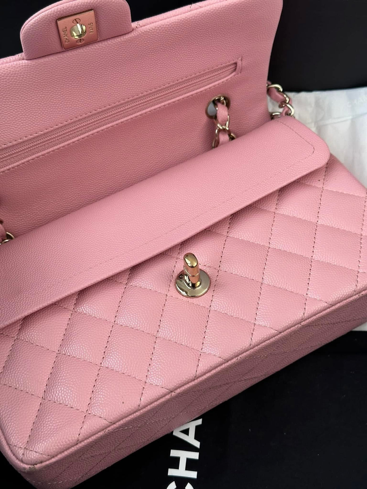 CHANEL Pink Small Classic Flap