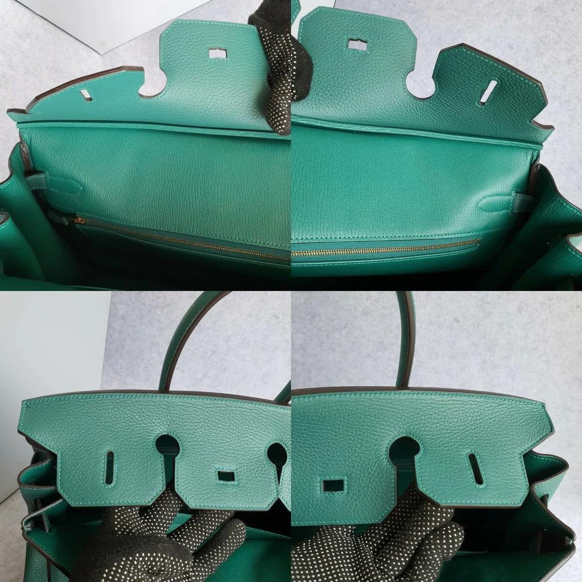 HERMES Malachite Green Birkin 35